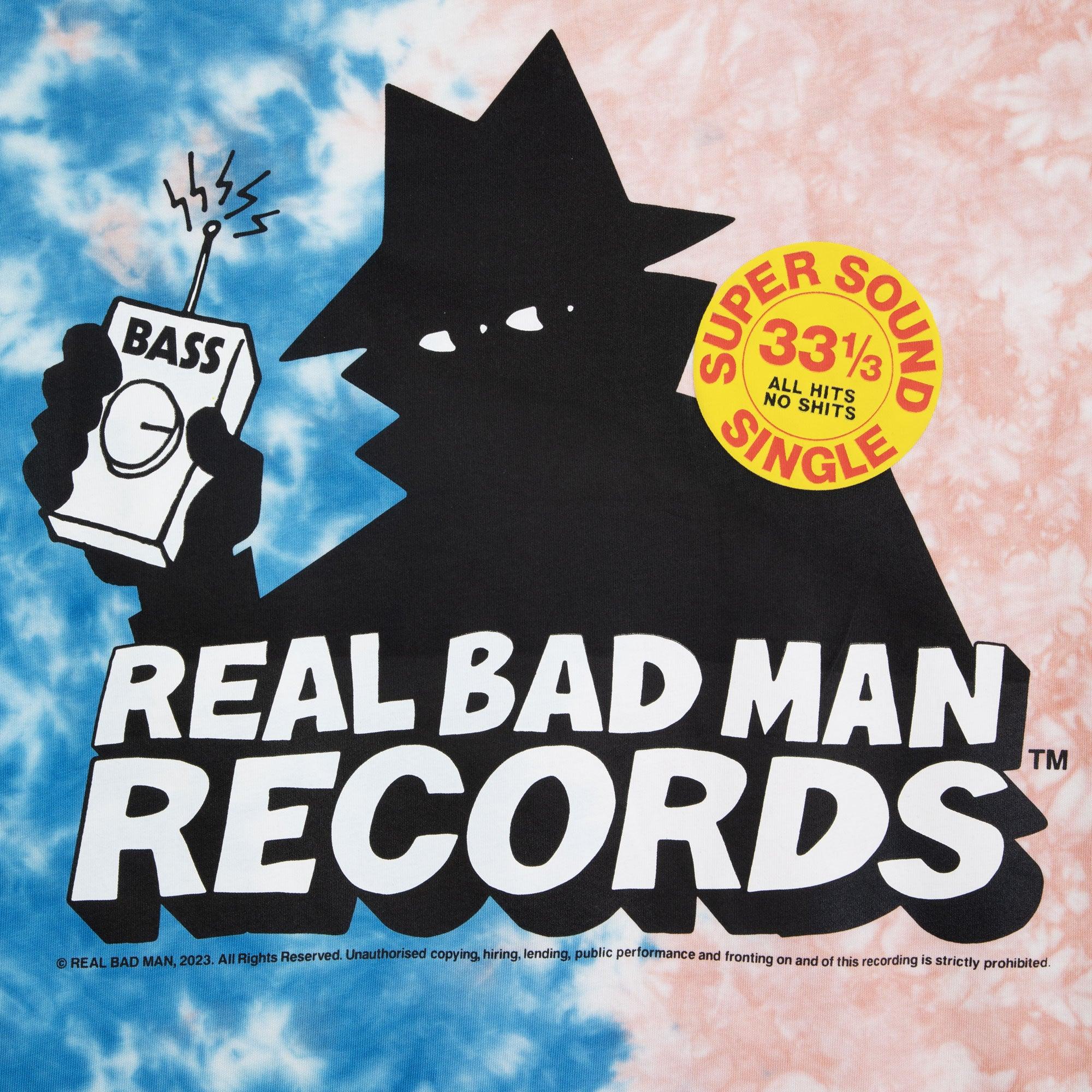 Real Bad Man - Pink Coral Tie Dye RBM Records Tee - Never Never