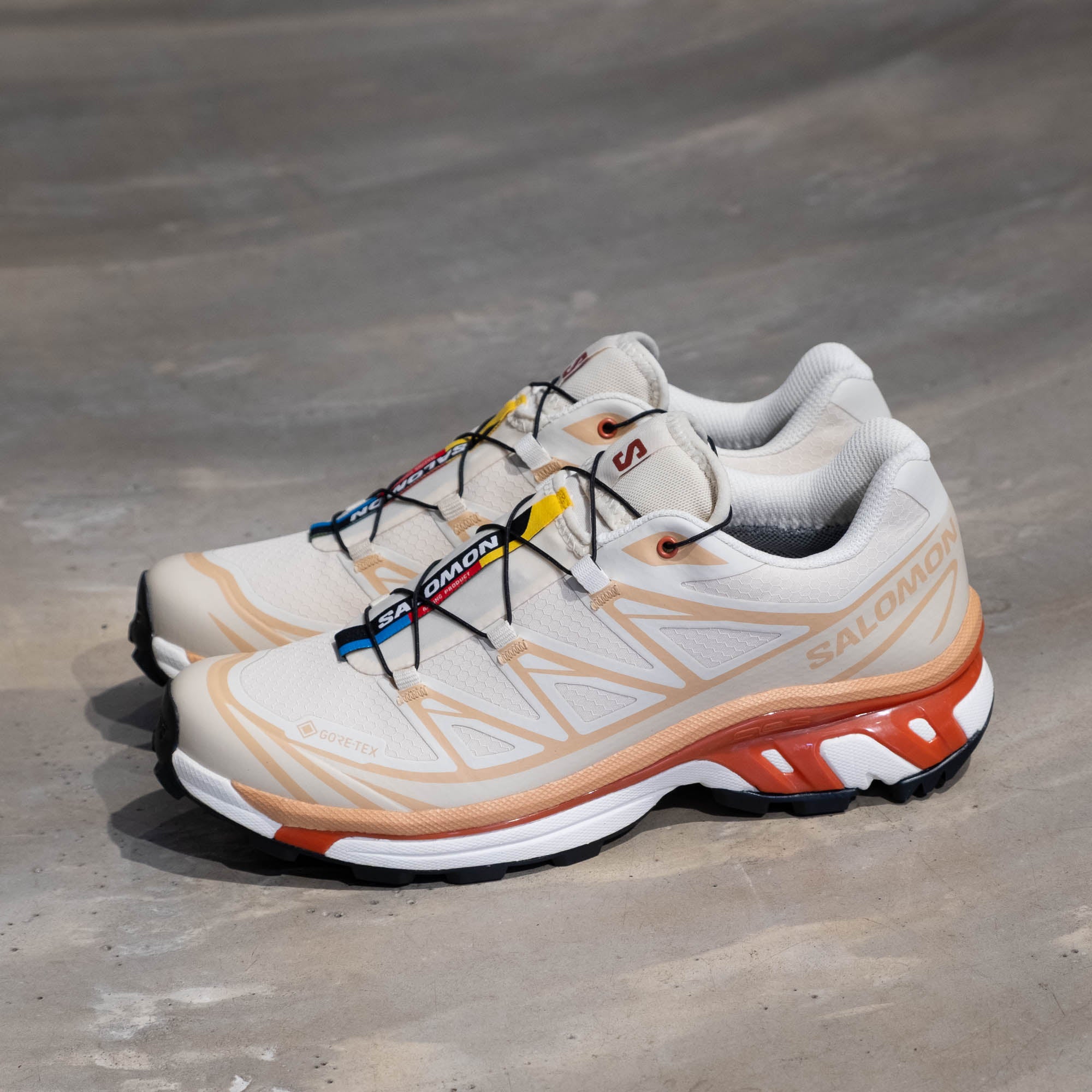 Salomon XT-6 GTX Shoes - Almond Milk/Soft Clay/Burnt Ochre