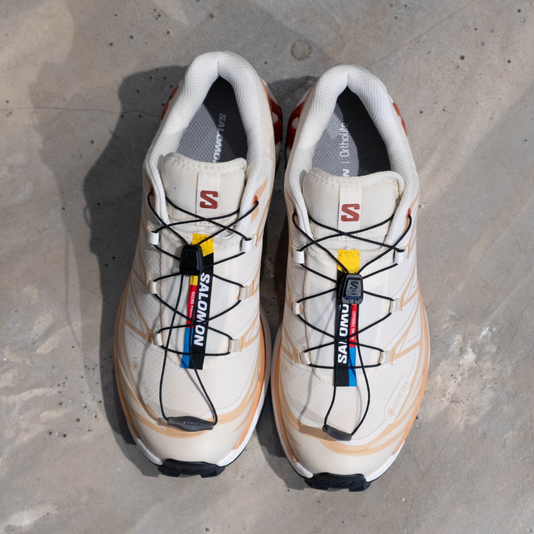 Salomon XT-6 GTX Shoes - Almond Milk/Soft Clay/Burnt Ochre