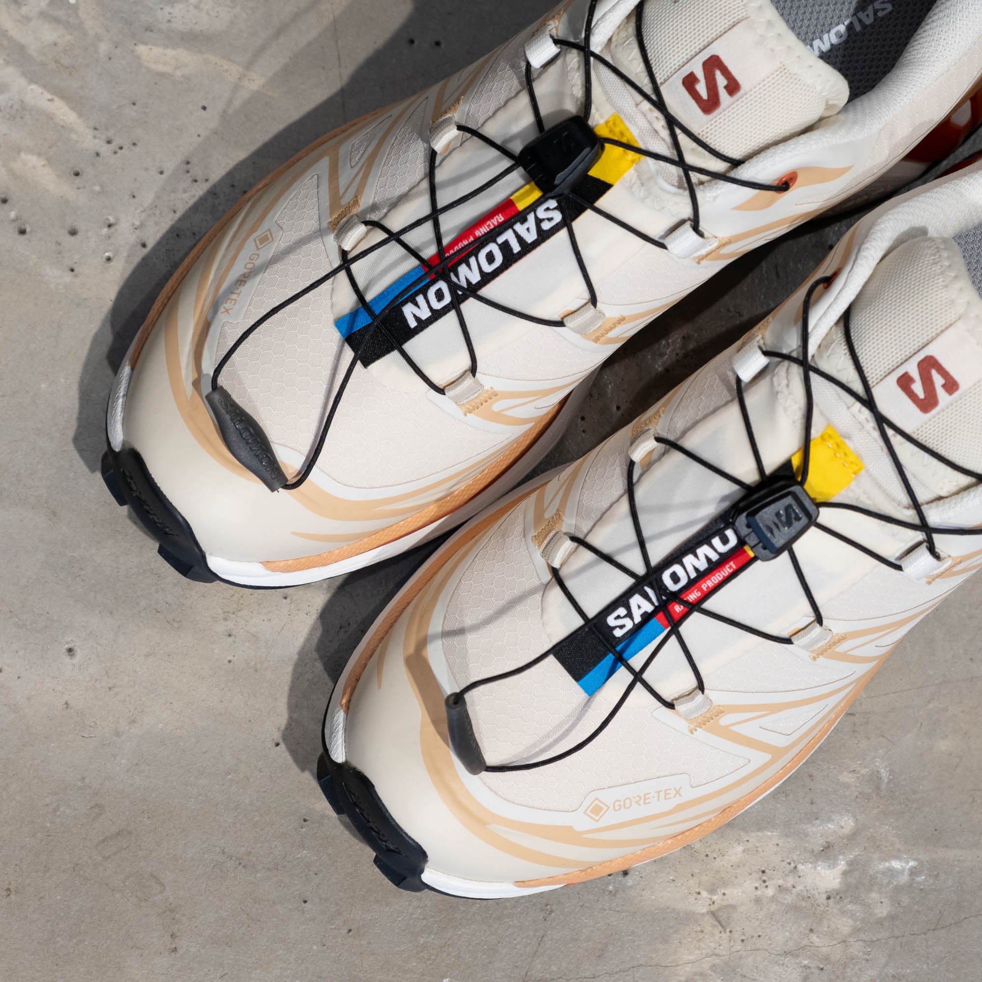 Salomon XT-6 GTX Shoes - Almond Milk/Soft Clay/Burnt Ochre