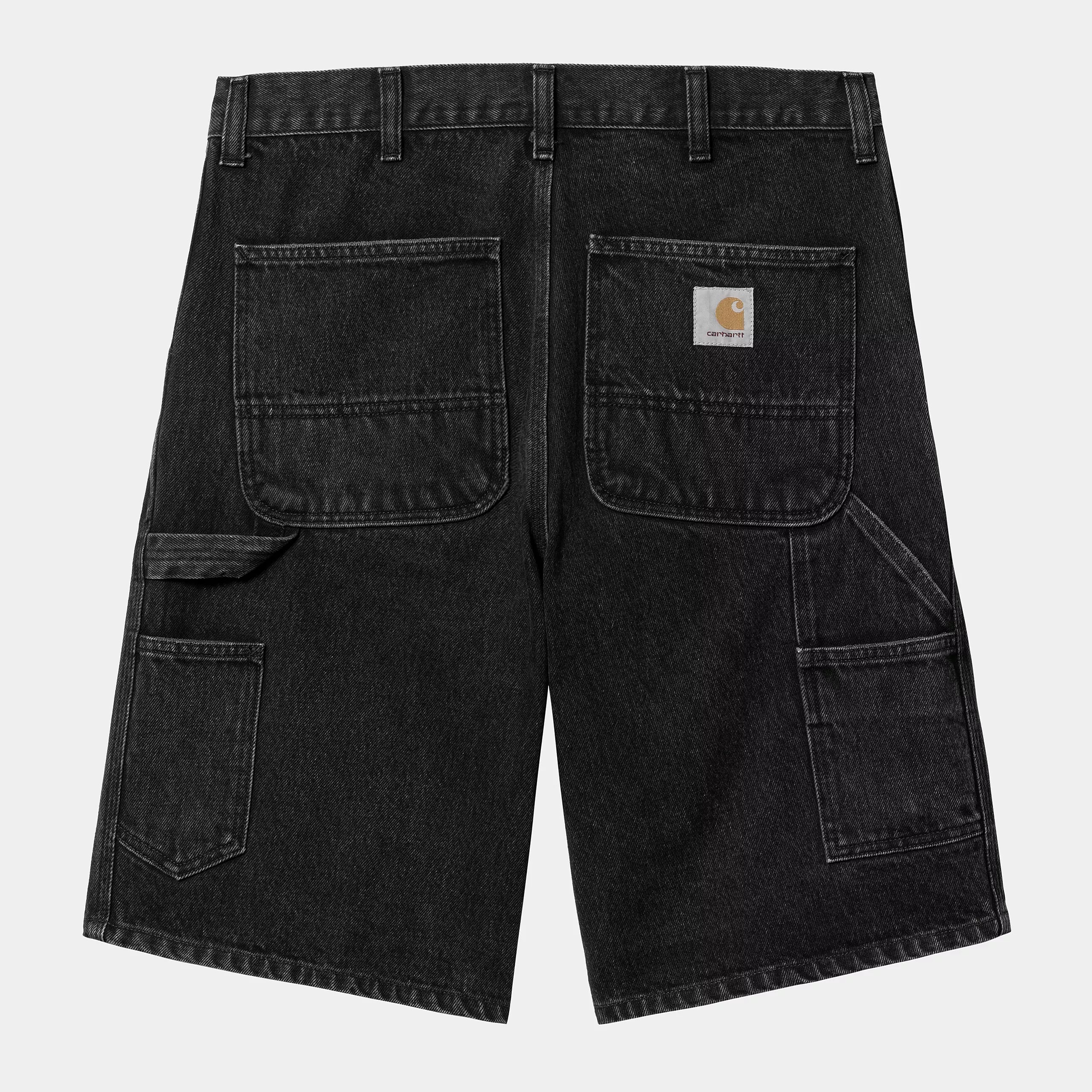 Carhartt WIP Single Knee Short - Black Stone Washed