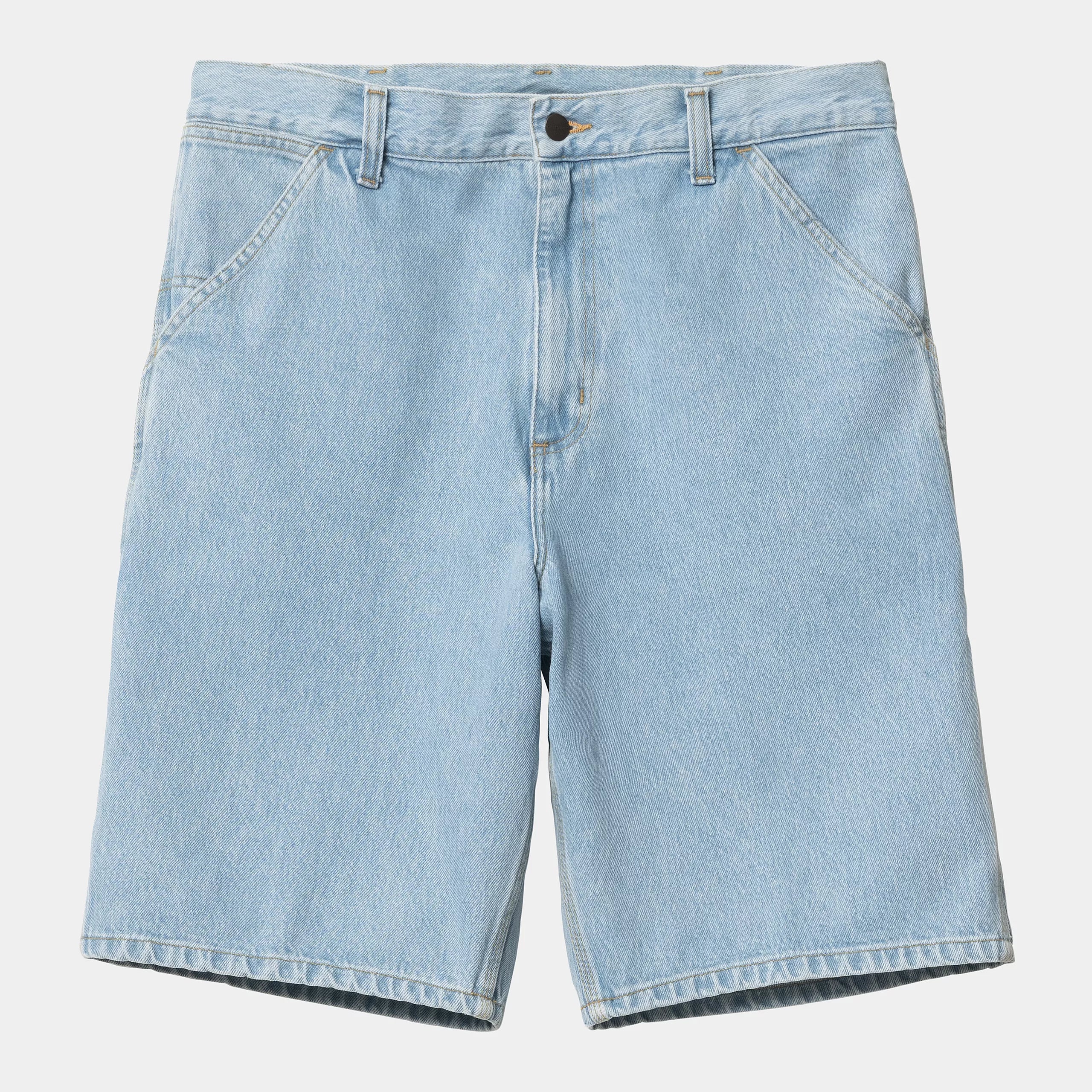 Carhartt WIP Single Knee Short - Blue Heavy Stone Bleached