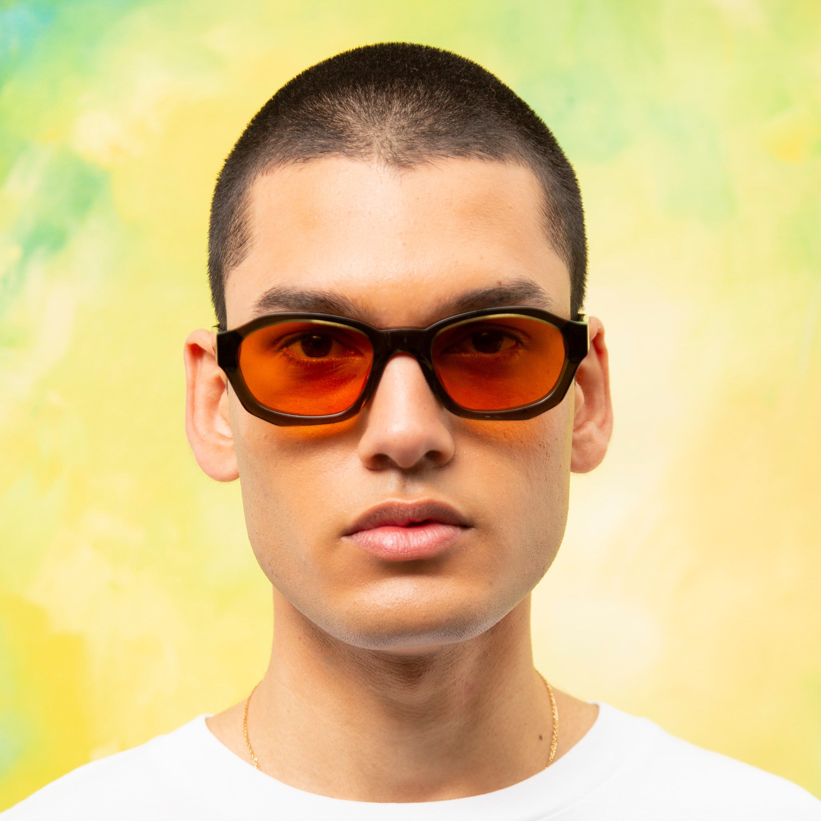 Sub Sun SUB004 Sunglasses - Transparent Green/Orange
