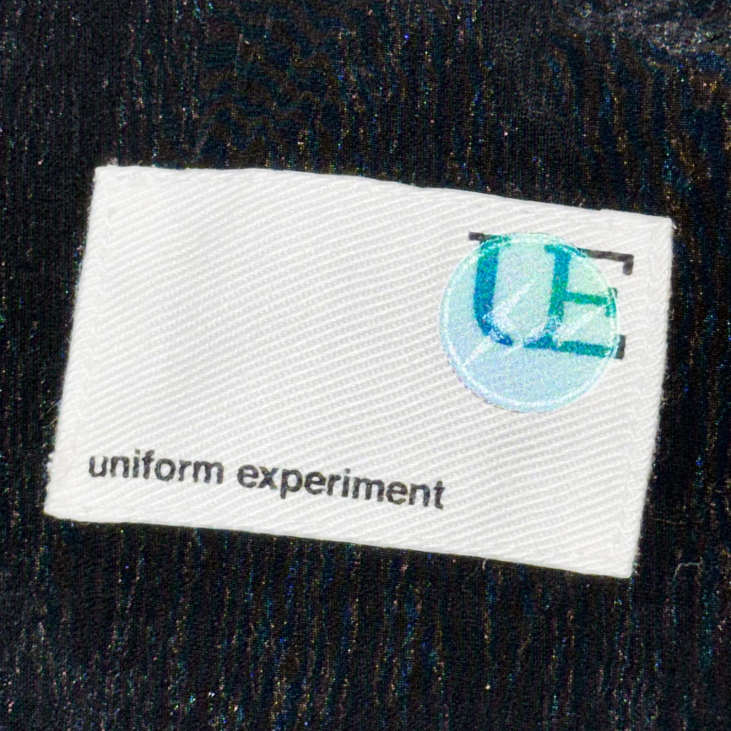Uniform Experiment Indigo Print Drawcord Shirt - Navy