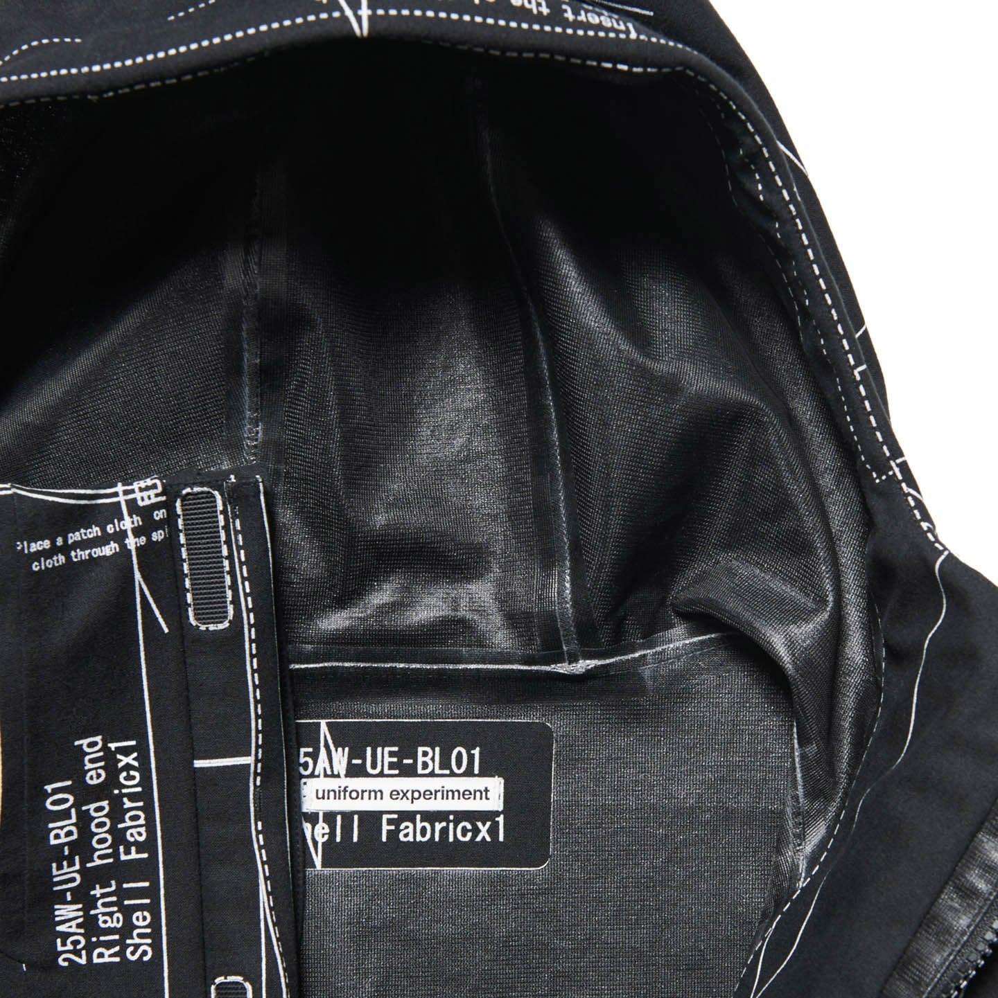 ジャケット・アウター uniform experiment 3LAYER HOODED BLOUSON Uniform Experiment Map Out 3 Layer Mountain Parka - Black