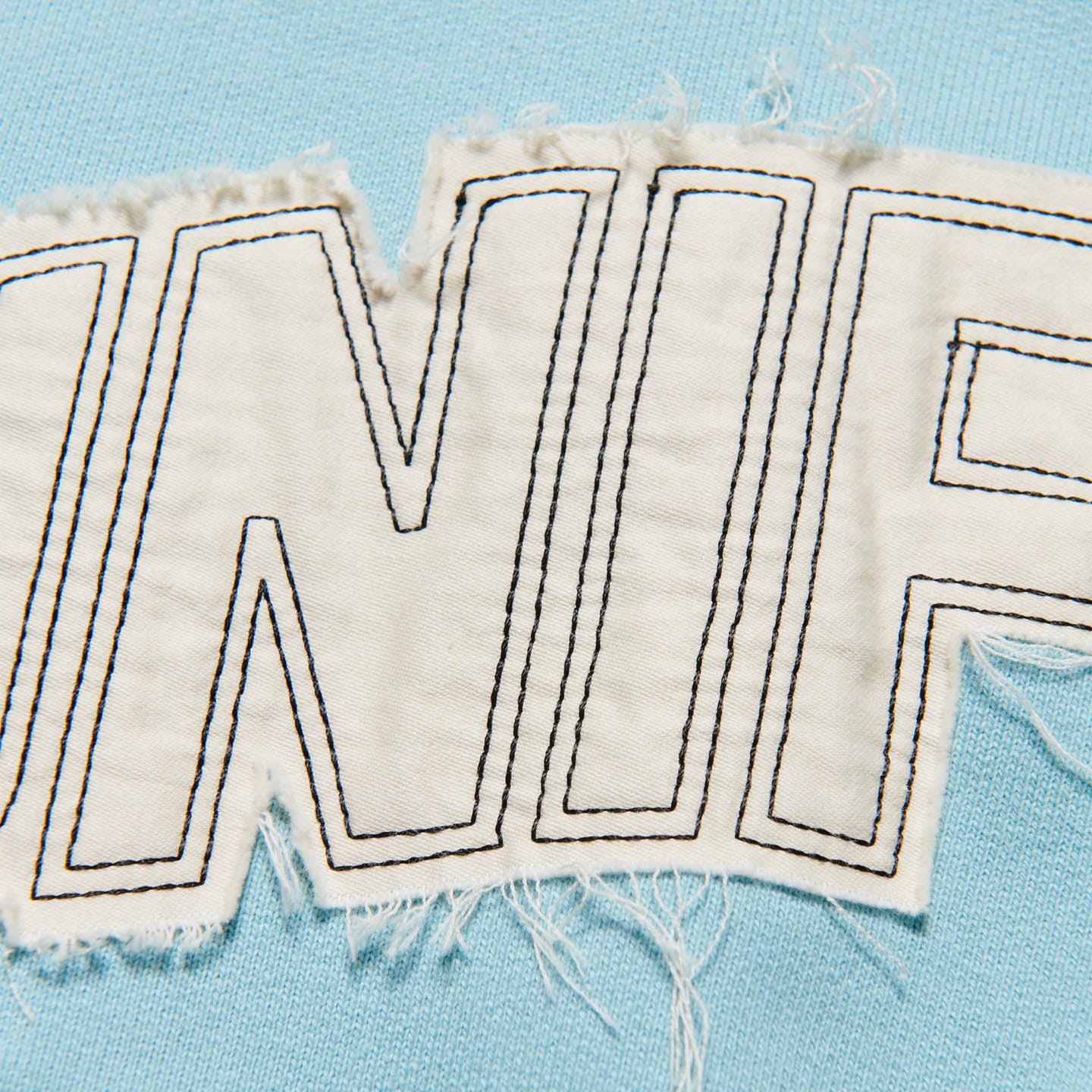 Uniform Experiment Cut Out Logo Sweatshirt - Light Blue