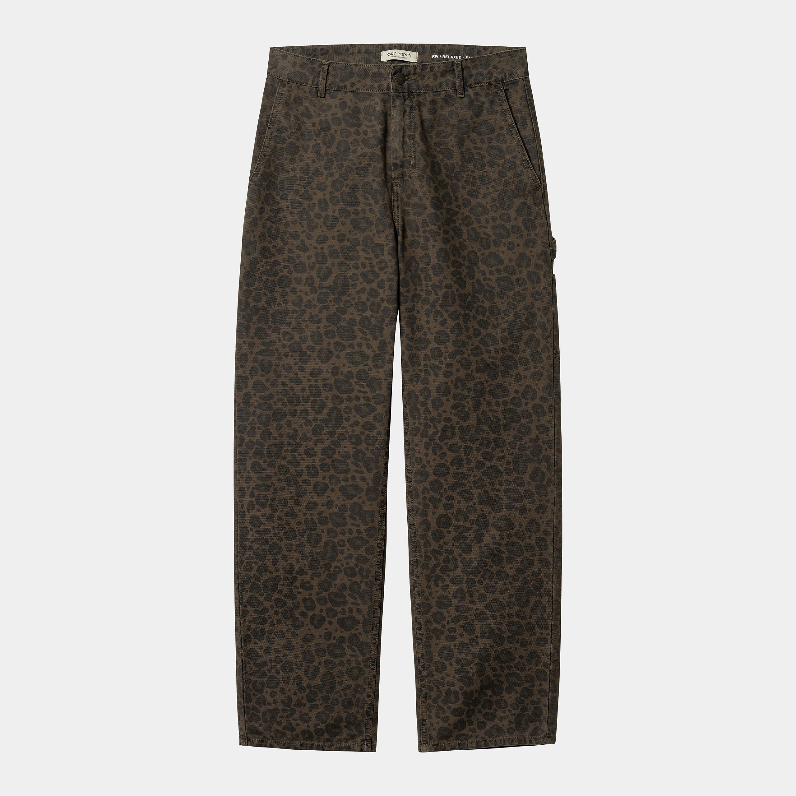 Carhartt WIP Women's Leo Pierce Straight Pant - Camo Leo/Tamarind/Office Green